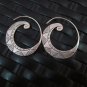 Thai Hill Tribe Earrings Fine Silver argento orecchini oorbellen Roll Engraved