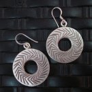 Thai Hill Tribe Earrings Fine Silver argento orecchini oorbellen Round DoNUT