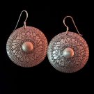 Thai Hill Tribe Earrings Fine Silver Engraved Ohrringe Schmuck Argento ER182