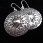 Thai Hill Tribe Earrings Fine Silver Gothic Circle Shield Fashion design