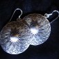 Thai Hill Tribe Earrings Fine Silver Gothic Circle Shield Fashion design