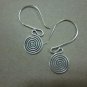 Thai Hill Tribe Earrings Fine Silver Vintage Dangle Hooks Spiral HanginCS214601