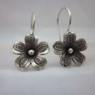 Thai Hill Tribe Earrings Fine Silver Plumeria Flower Ohrringe ER122