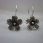 Thai Hill Tribe Earrings Fine Silver Plumeria Flower Ohrringe ER122