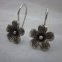 Thai Hill Tribe Earrings Fine Silver Plumeria Flower Ohrringe ER122