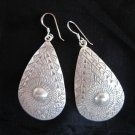 Thai Hill Tribe Earrings Fine Silver Tribal Craft trapezoid Kite ER95