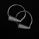 Thai Hill Tribe Earrings Fine Silver Dangle Spiral Coil ER156