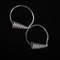 Thai Hill Tribe Earrings Fine Silver Dangle Spiral Coil ER156