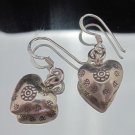 Thai Hill Tribe Earrings Fine Silver Ohrringe Schmuck Argento Tribal Heart Mind