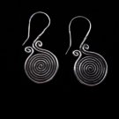 Thai Hill Tribe Earrings Fine Silver Ohrringe Fashion Spiral Coil ER150