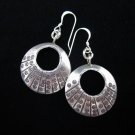 Thai Hill Tribe Earrings Fine Silver tribal circle engrave er20