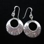 Thai Hill Tribe Earrings Fine Silver tribal circle engrave er20