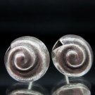 Thai Hill Tribe Earrings Fine Silver STUD Spiral Shell Ohrringe Argento ER181