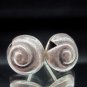 Thai Hill Tribe Earrings Fine Silver STUD Spiral Shell Ohrringe Argento ER181