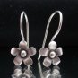 Fine Silver Earrings Ohrringe Schmuck Argento Madagascar periwinkle Flower x4prs