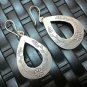 Thai Hill Tribe Earrings Fine Silver Genuine Oval Flowers and grapes