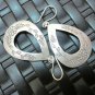 Thai Hill Tribe Earrings Fine Silver Genuine Oval Flowers and grapes