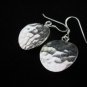 Thai Hill Tribe Earrings Fine Silver Drop Dangle Hammered Round Ohrringe