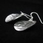 Thai Hill Tribe Earrings Fine Silver Drop Dangle Hammered Round Ohrringe