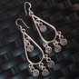 Thai Hill Tribe Earrings Fine Silver argento orecchini oorbellen Spiral Hanging
