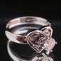 Fashion Stainless Steel Ring Size 8 Woman CZ Heart love Wedding anello ringe 6