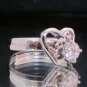 Fashion Stainless Steel Ring Size 8 Woman CZ Heart love Wedding anello ringe 6