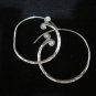 Thai Hill Tribe Earrings Fine Silver Twirl Hoop Spiral Hammer BOHO Hipster ER132