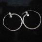 Thai Hill Tribe Earrings Fine Silver Twirl Hoop Spiral Hammer BOHO Hipster ER132
