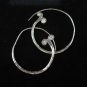 Thai Hill Tribe Earrings Fine Silver Twirl Hoop Spiral Hammer BOHO Hipster ER132