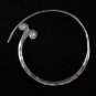 Thai Hill Tribe Earrings Fine Silver Twirl Hoop Spiral Hammer BOHO Hipster ER132