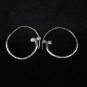 Thai Hill Tribe Earrings Fine Silver Twirl Hoop Spiral Hammer BOHO Hipster ER132