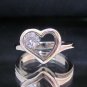 Fashion Stainless Steel Ring Size 8 Woman Wedding Heart CZ anello ringe 7