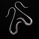 Thai Hill Tribe Earrings Fine Silver Snake Delicate New Ohrringe Silber ER154