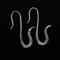 Thai Hill Tribe Earrings Fine Silver Snake Delicate New Ohrringe Silber ER154