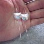 Thai Hill Tribe Earrings Fine Silver Dangle Long Hooks Curve CS1412594333