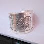 Fine Silver Rings Hill tribe Karen Argento Anello Band Elephant Engraved L17