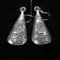 Thai Hill Tribe Earrings Fine Silver Handmade tube shape spiral flower