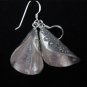 Thai Hill Tribe Earrings Fine Silver Handmade tube shape spiral flower