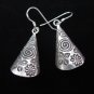 Thai Hill Tribe Earrings Fine Silver Handmade tube shape spiral flower