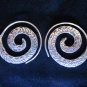 Thai Hill Tribe Earrings Fine Silver Argento ORECCHINI Spirale ohrringe ER38