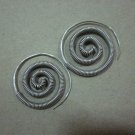 Thai Hill Tribe Earrings Fine Silver Vintage Dangle Hooks Spiral Coils CS214602