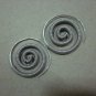 Thai Hill Tribe Earrings Fine Silver Vintage Dangle Hooks Spiral Coils CS214602