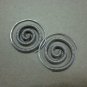 Thai Hill Tribe Earrings Fine Silver Vintage Dangle Hooks Spiral Coils CS214602