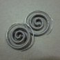 Thai Hill Tribe Earrings Fine Silver Vintage Dangle Hooks Spiral Coils CS214602