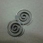 Thai Hill Tribe Earrings Fine Silver Vintage Dangle Hooks Spiral Coils CS214602
