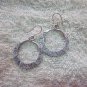 Thai Hill Tribe Earrings Fine Silver Hoop Round Flowers Engrave CS2216051