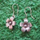 Fine Silver Earrings Hill Tribe Karen Fashions Dangle plain Flowers CS91259E122
