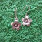 Fine Silver Earrings Hill Tribe Karen Fashions Dangle plain Flowers CS91259E122