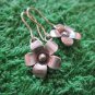 Fine Silver Earrings Hill Tribe Karen Fashions Dangle plain Flowers CS91259E122
