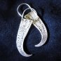 Fine silver earrings Hill tribe Thai karen Handmade Fang shaped Tusk engraved